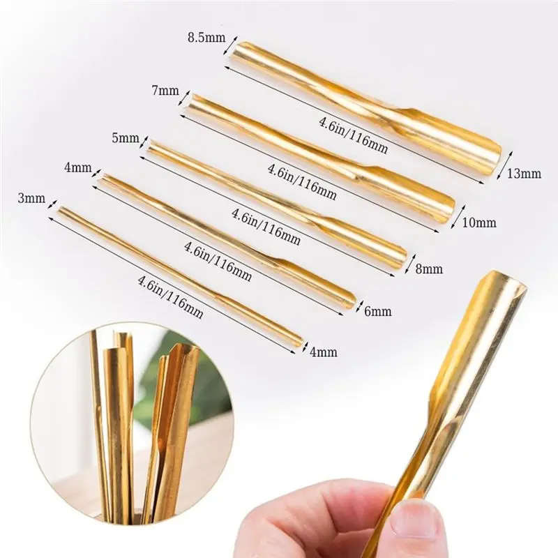 ABVC 5Pcs/Set Practical Brass Clay Hole Cutters Wear Resistant Punch Tools Slotting Sculpting Set For Pottery Carving view 6