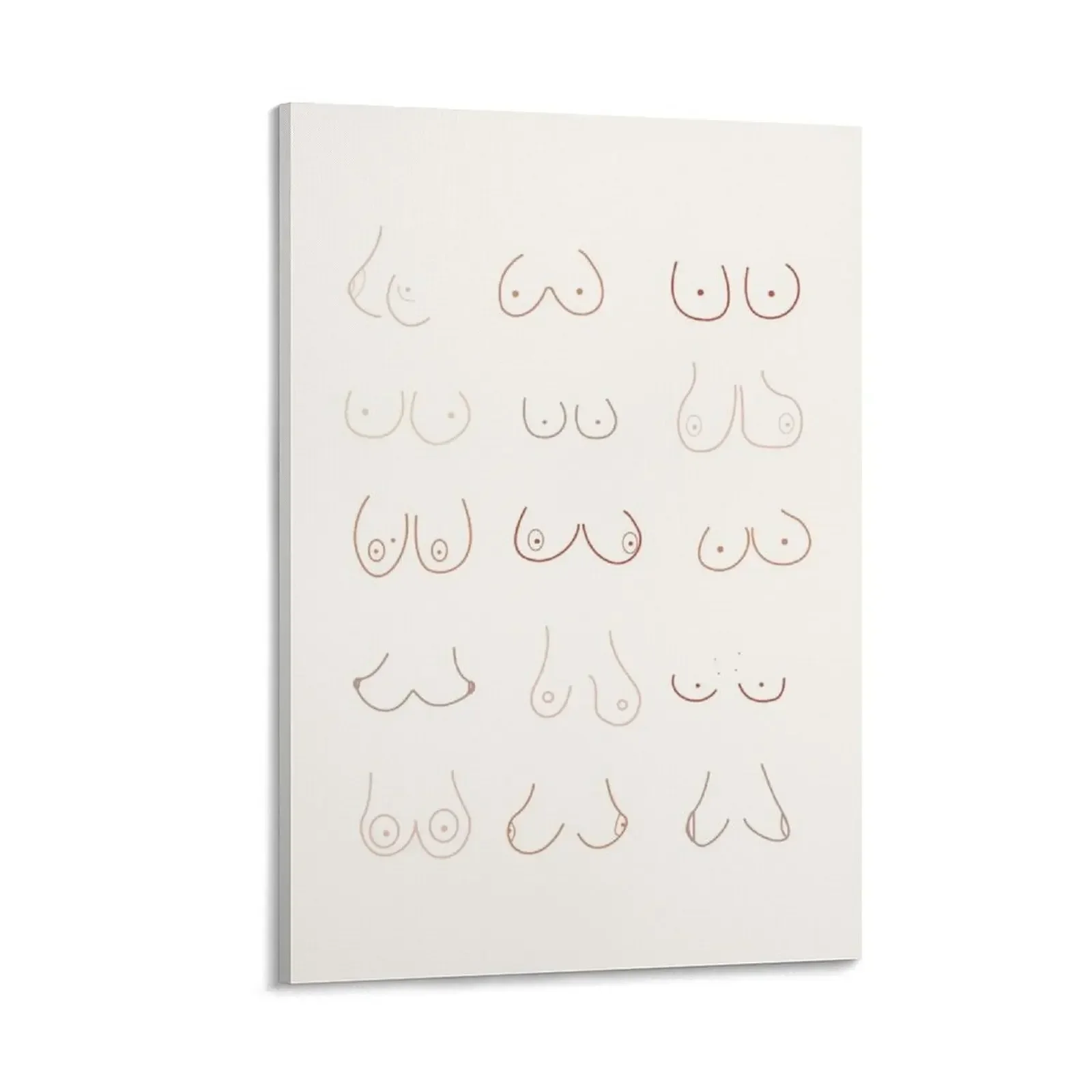

Boobs Lines - Minimalist Boobs Art - Colourful Canvas Painting Paintings on the wall wallpapers home decor Paintings