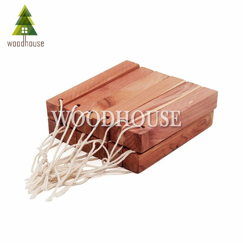 Cedar Blocks for Clothes Storage, 10 Cedar Hanger Freshener with Light Fragrance Odor Protection for clothes Closets