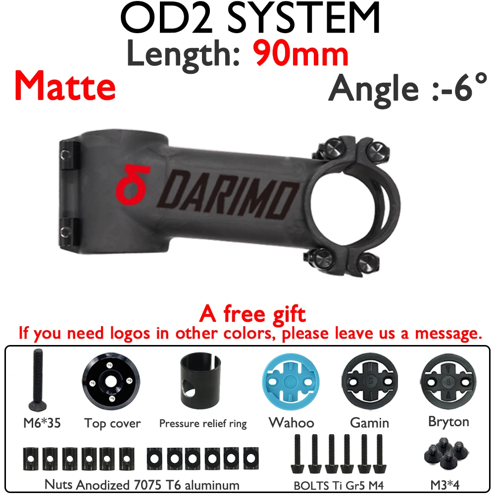 DARIMO IX4 Carbon Fiber Bike Stem 31.8mm 6°-17° 60-120mm