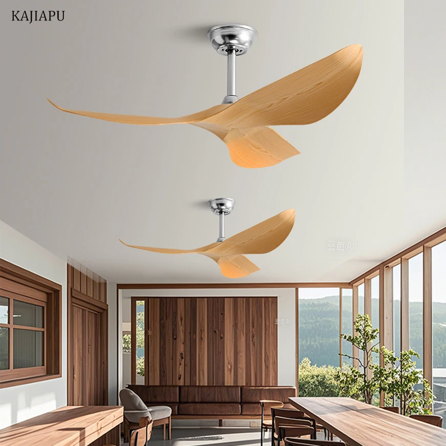 38/52 Inch  Modern Ceiling Fan Without Light DC Remote control Electric Fan Used Restaurant Office Cafe Living Room Decoration