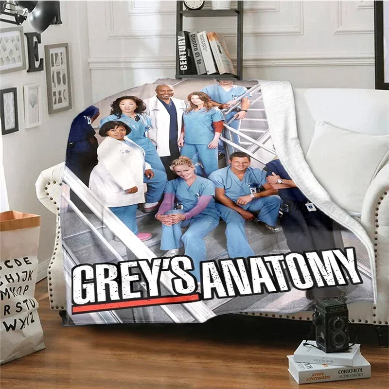 TV Figures G-Grey's Anatomy Throw Blanket Soft Flannel Thin Blankets for Bed Sofa Cover Bedspread picnic cooling gift Home Deco