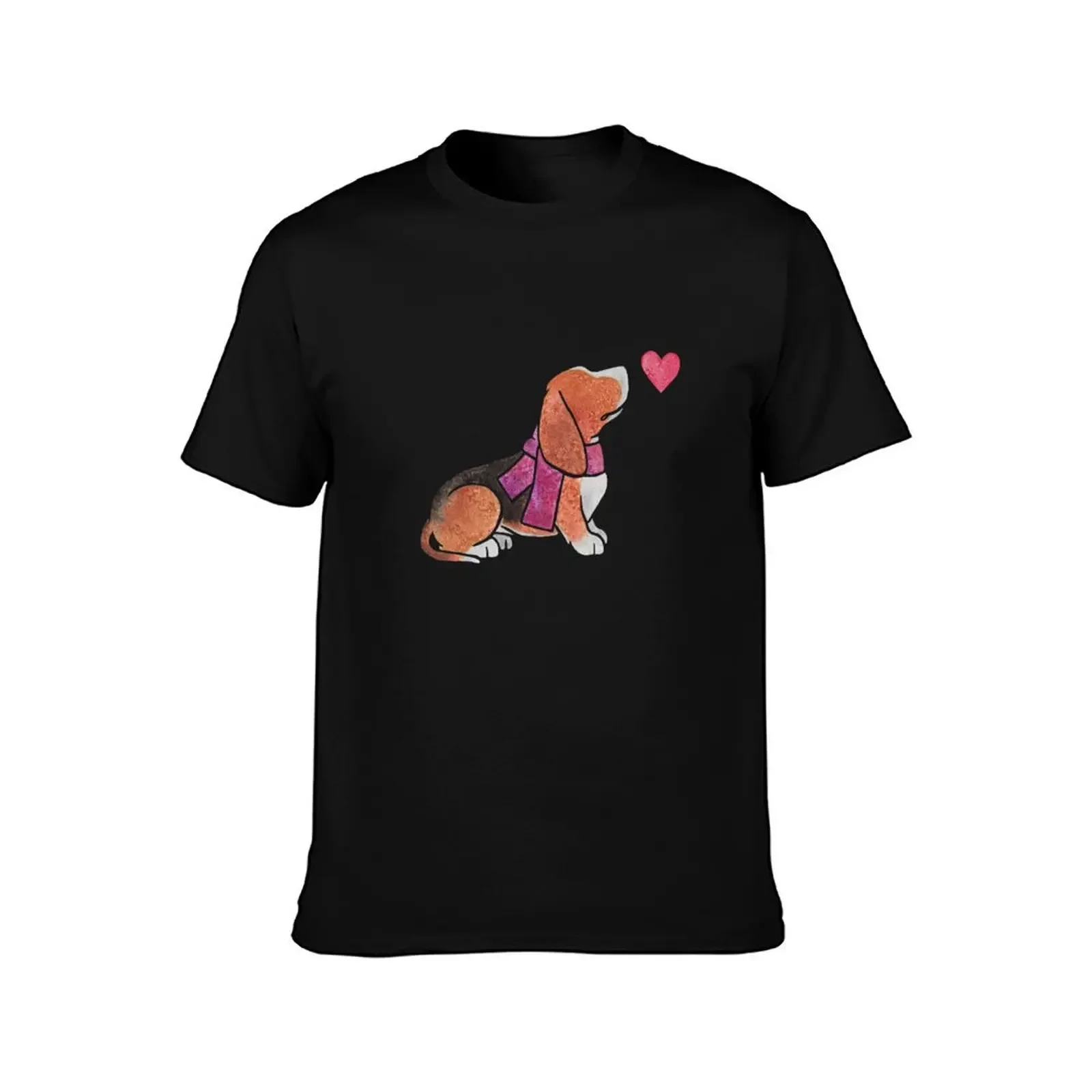 Watercolour Basset Hound T-Shirt aesthetic clothes quick drying heavyweights Short sleeve tee men