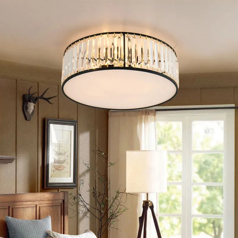 Round Home office led Crystal ceiling fixtures lighting study led Circular ceiling light for parlor ceiling Lamp surface light image 4