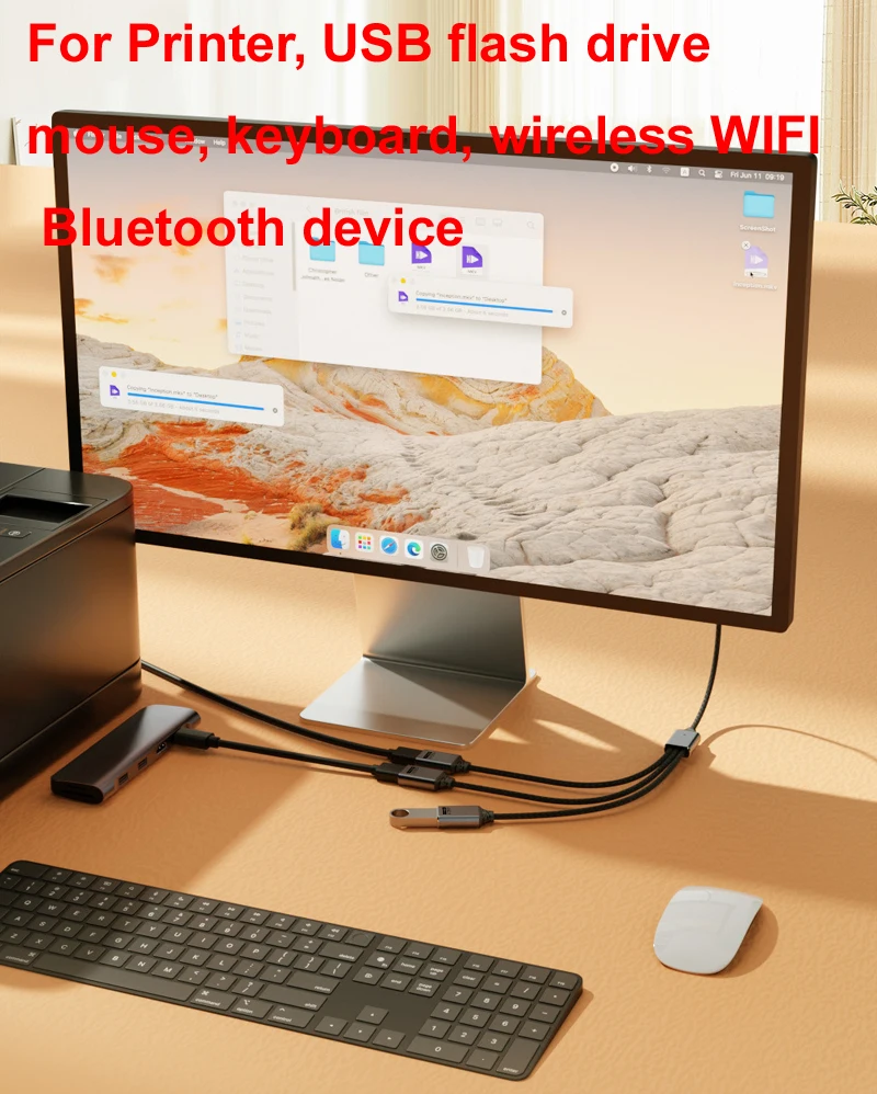 30 سنتيمتر OTG USB نوع الفاصل كابل USB HUB 2.0 ذكر إلى أنثى تمديد الحبل محول شاحن البيانات لطابعة الهاتف فلاش USB #4