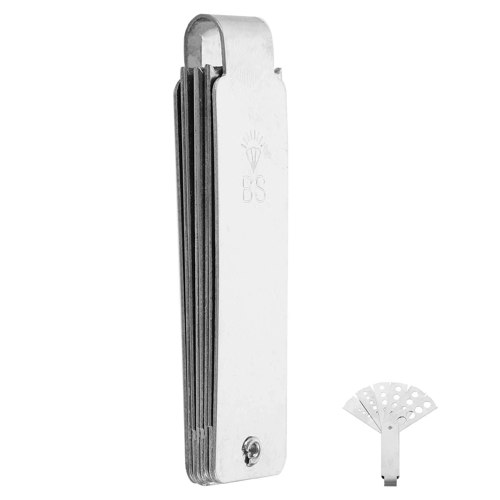 1Set Stainless Steel Gem Measuring Tool Multi-Hole Gem Sizer Portable Gemstone Measuring Tool for Jewelry Making Party
