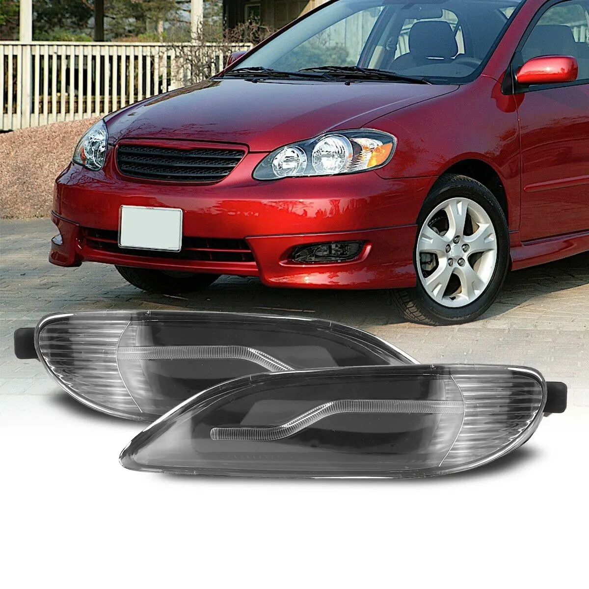 81210-AA011 Front LED Fog Lights Lamps for Toyota Corolla 2001 -2008 Camry 2002 2003 2004 8120-AA011