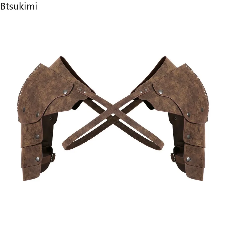 الرجال في العصور الوسطى الكتف بولدرون قابل للتعديل القراصنة الدروع زي ملحق درع الكتف لجميع القديسين زي حفلة فستان