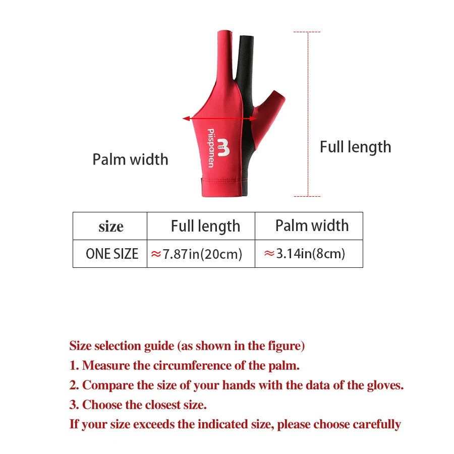 1Pc Three Fingers Snooker Glove Elastic Breathable Billiard Glove Non-Slip Wear Resistant Professional Pool Cue Gloves for Men W