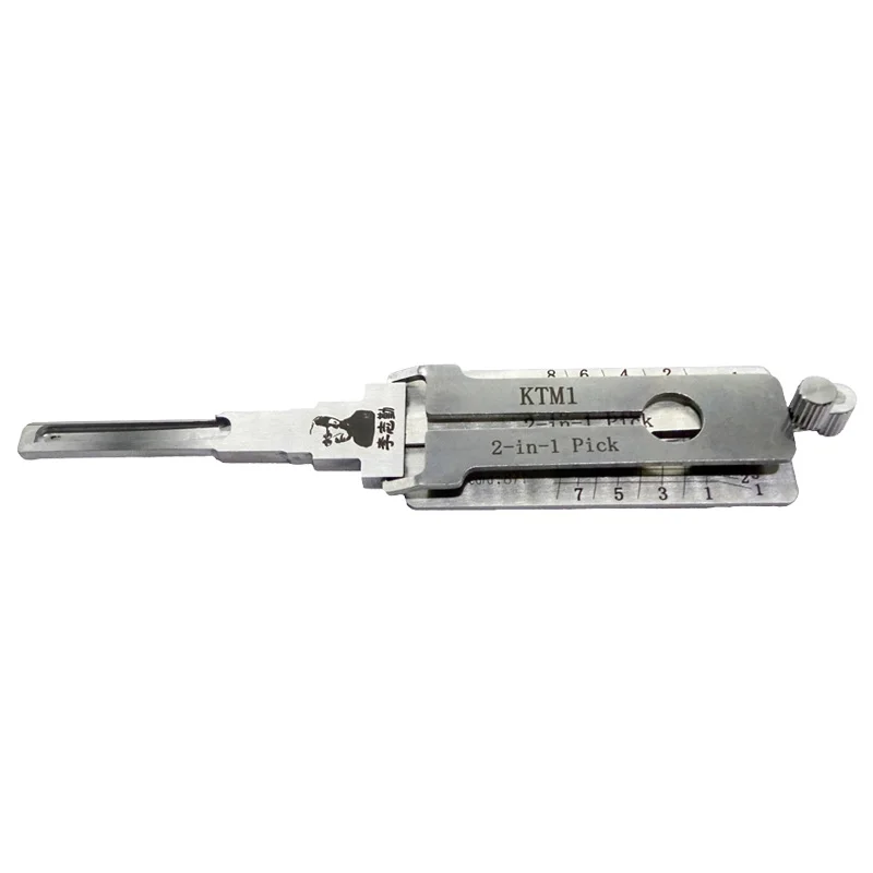 Lishi 2 in 1 KTM1 Lock Pick Decoder Ignition Car Door Open for KTM Motorcycles Vertical Milling