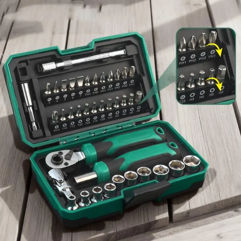 Extension Rod Driver Alloy Steel Tool Kit Strong Alloy Steel Construction Multiple Bit Types Included Secure Magnetic Tips