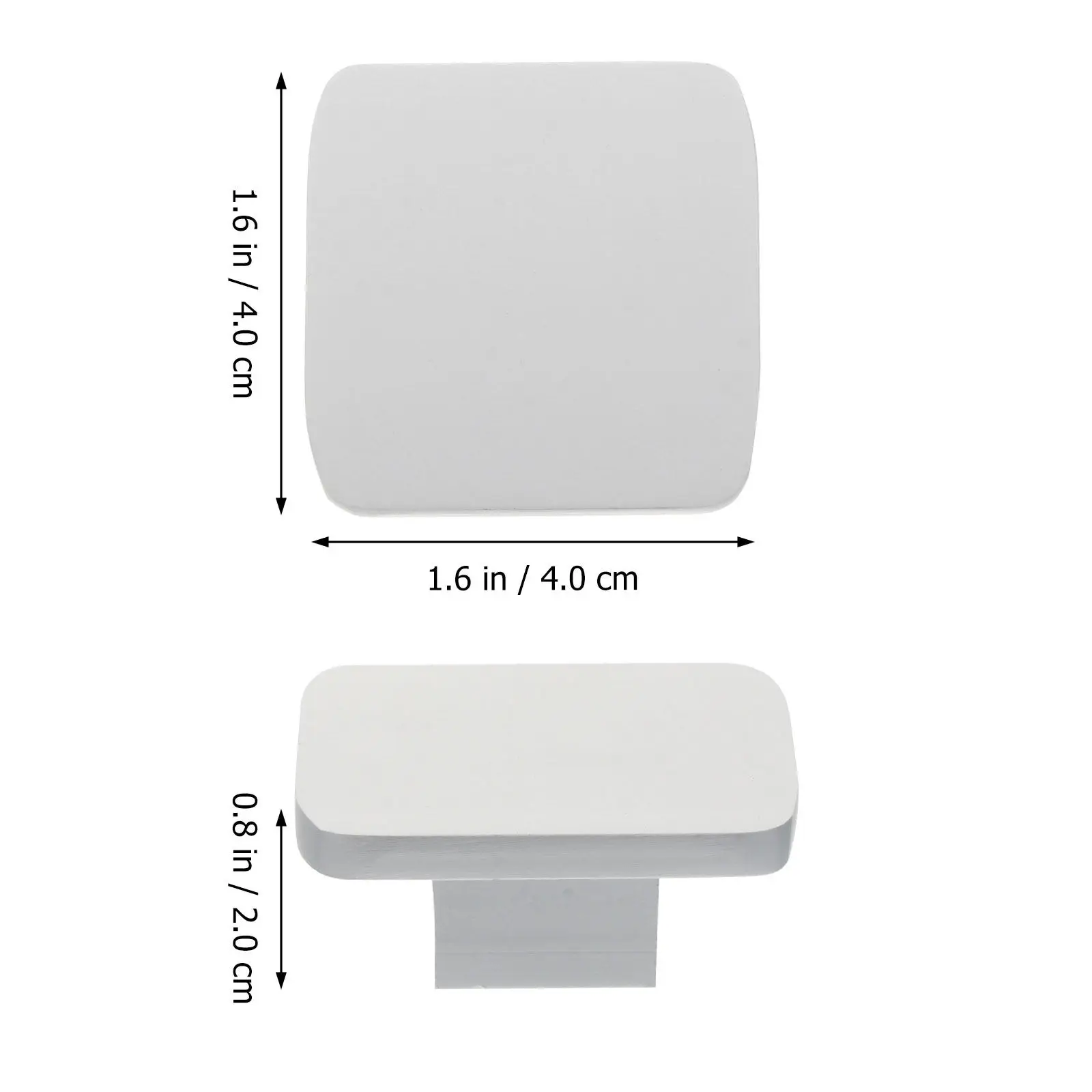 4Pcs Cabinet Aluminum Knobs Simple Square Dresser Pulls Durable Easy Install European Style Multi-Functional Furniture Handles