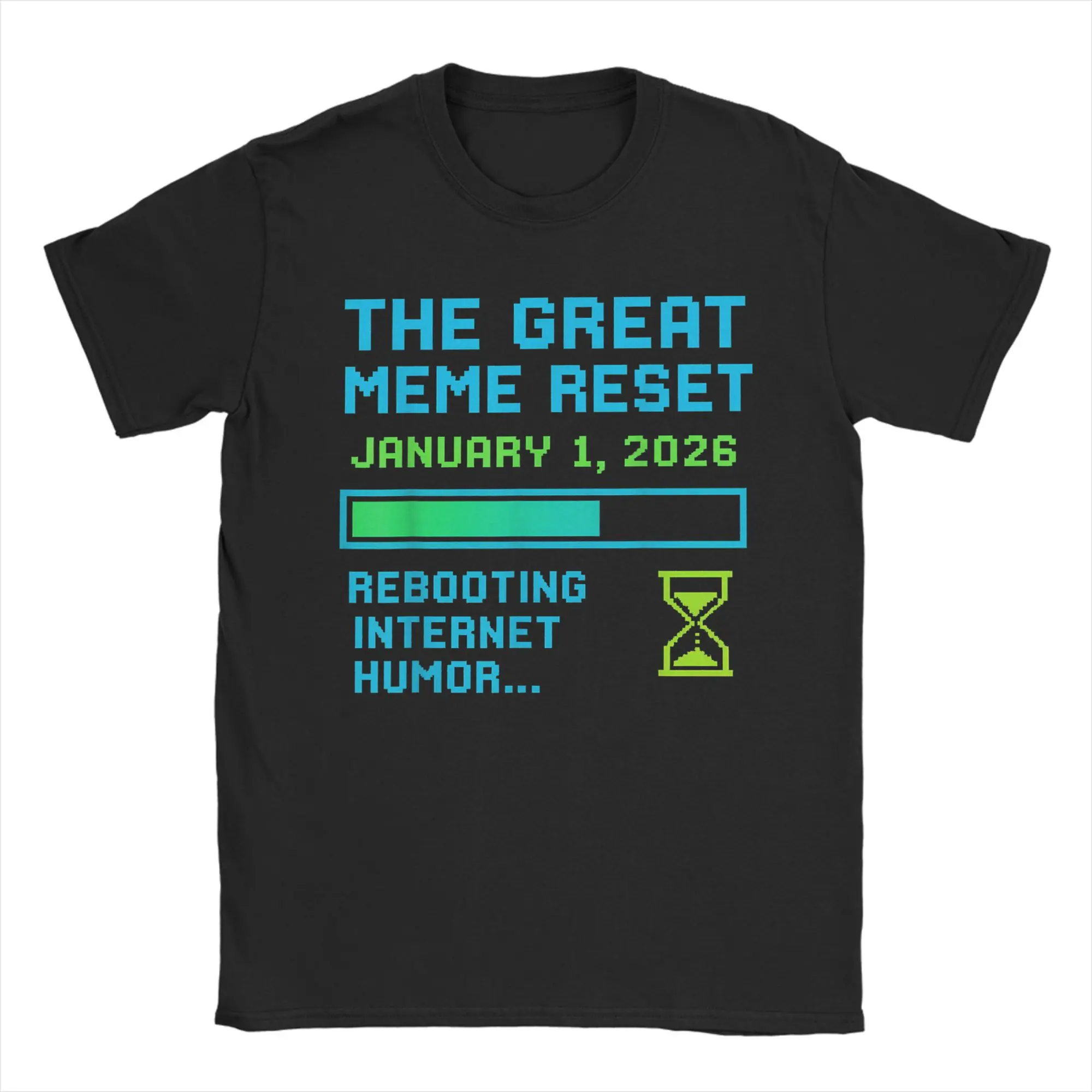 Camisetas divertidas The Great Meme Reset 2026 para hombre, camiseta increíble de algodón 100%, camiseta de cuello redondo, ropa de manga corta de talla grande