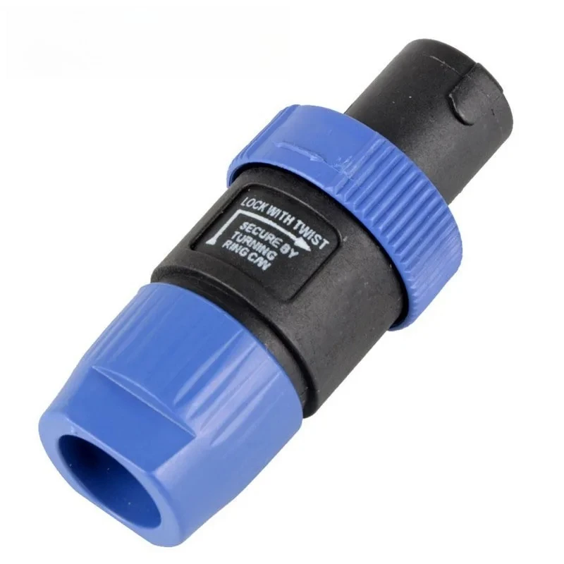 

10 PCS Speakon NL4FC Blue 4 Pin Male Plug Compatible Audio Cable Connector
