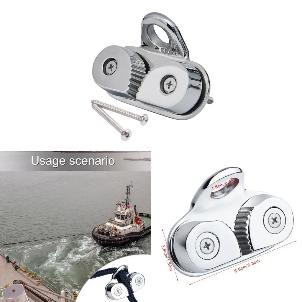 Marine Grade 316 Untarnished Camera Clip Rope Grip For 5 15mm Cables Rowing Canoeing