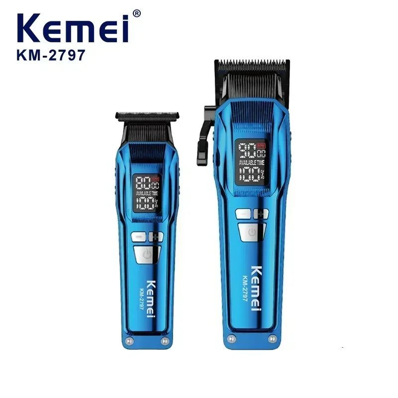 kemei KM-2797trendy appearance design rechargeable electric hair clipper set, hair salon specific cordless electric hair clipper