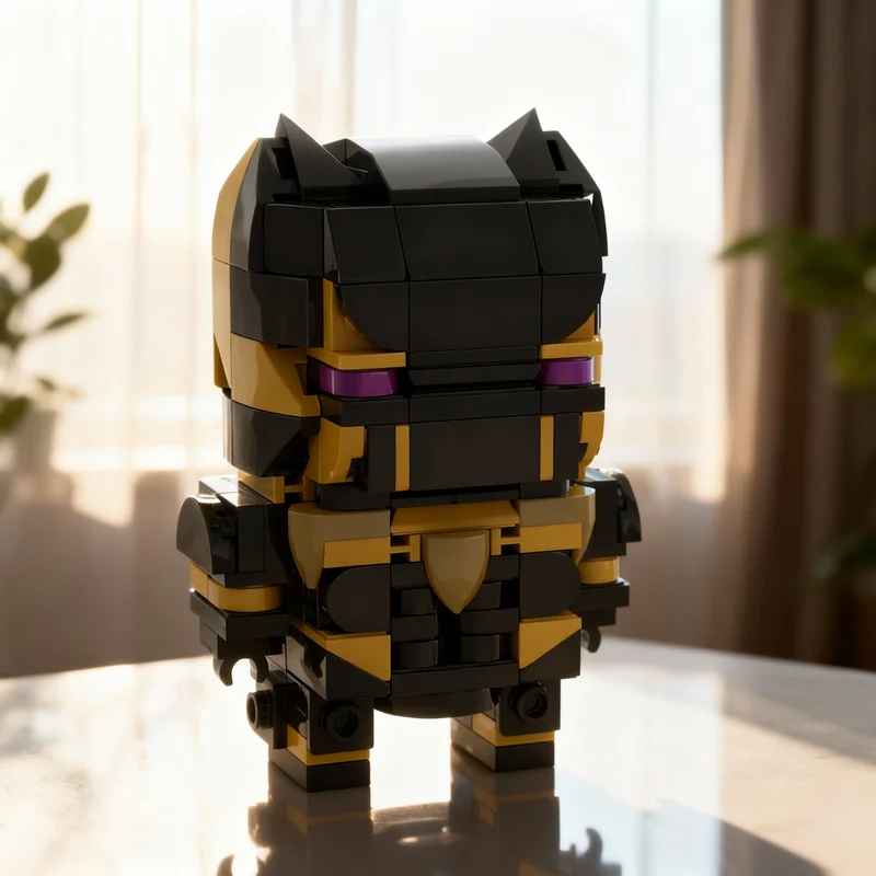 207pcs MOC Super Heroes Marvelal Rivals - Black Panther BrickHeadz Model Building Blocks Christmas Gift Toy Architecture Display