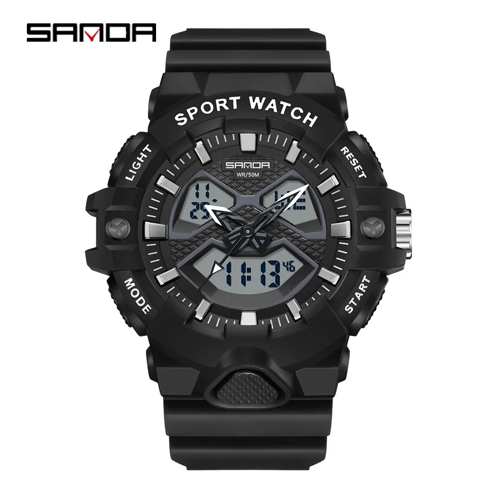 2023 Sanda Top Brand G Style Men Digital Watch Shock Military Sports Watches Waterproof Electronic Mens Clock Relogio Masculino