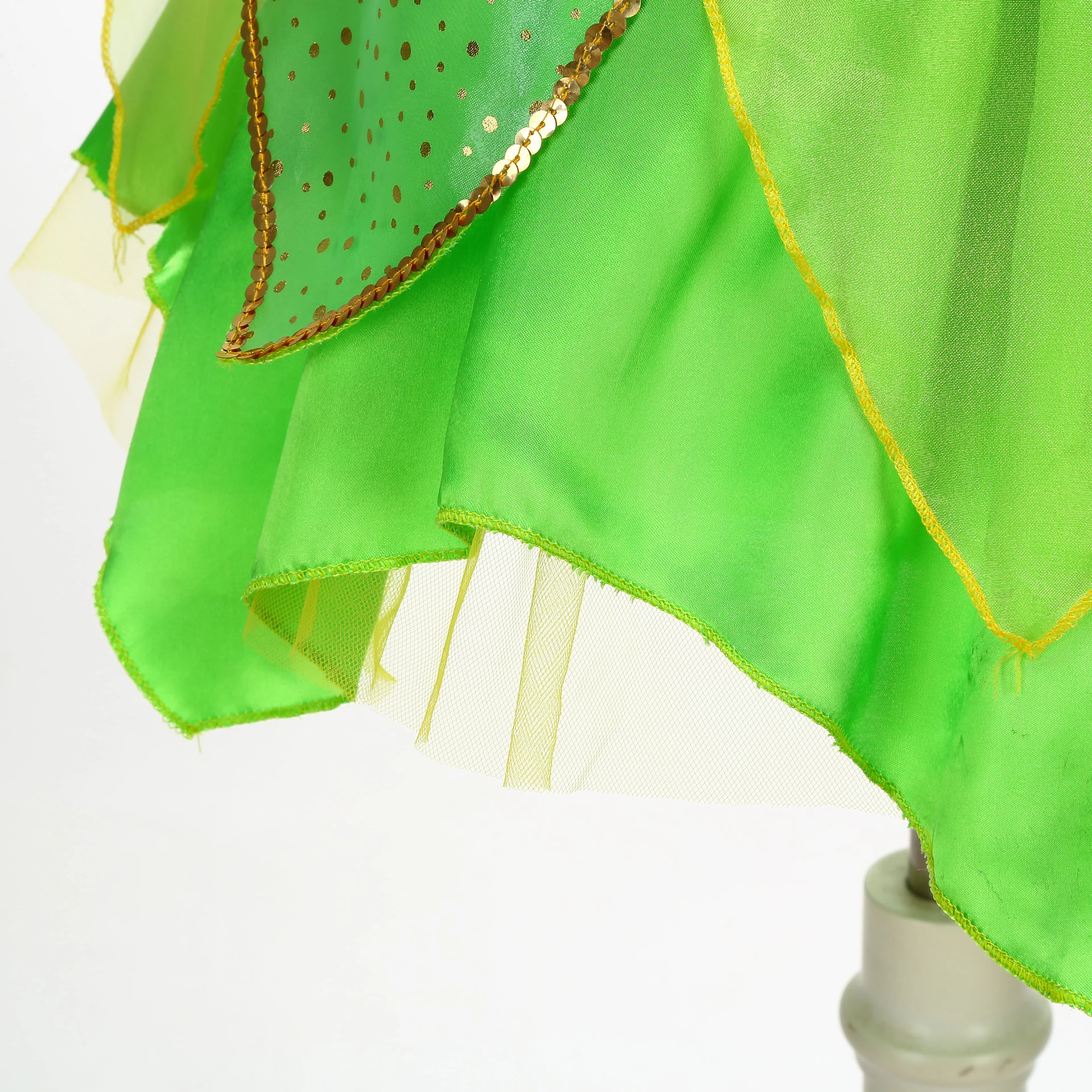 Kinder-Waldelfen-Cosplay-Kleid, glitzernder Blattrock mit Blumenornament für Feiertagsaufführungen, Themenparty, Verkleidung – Detail 10