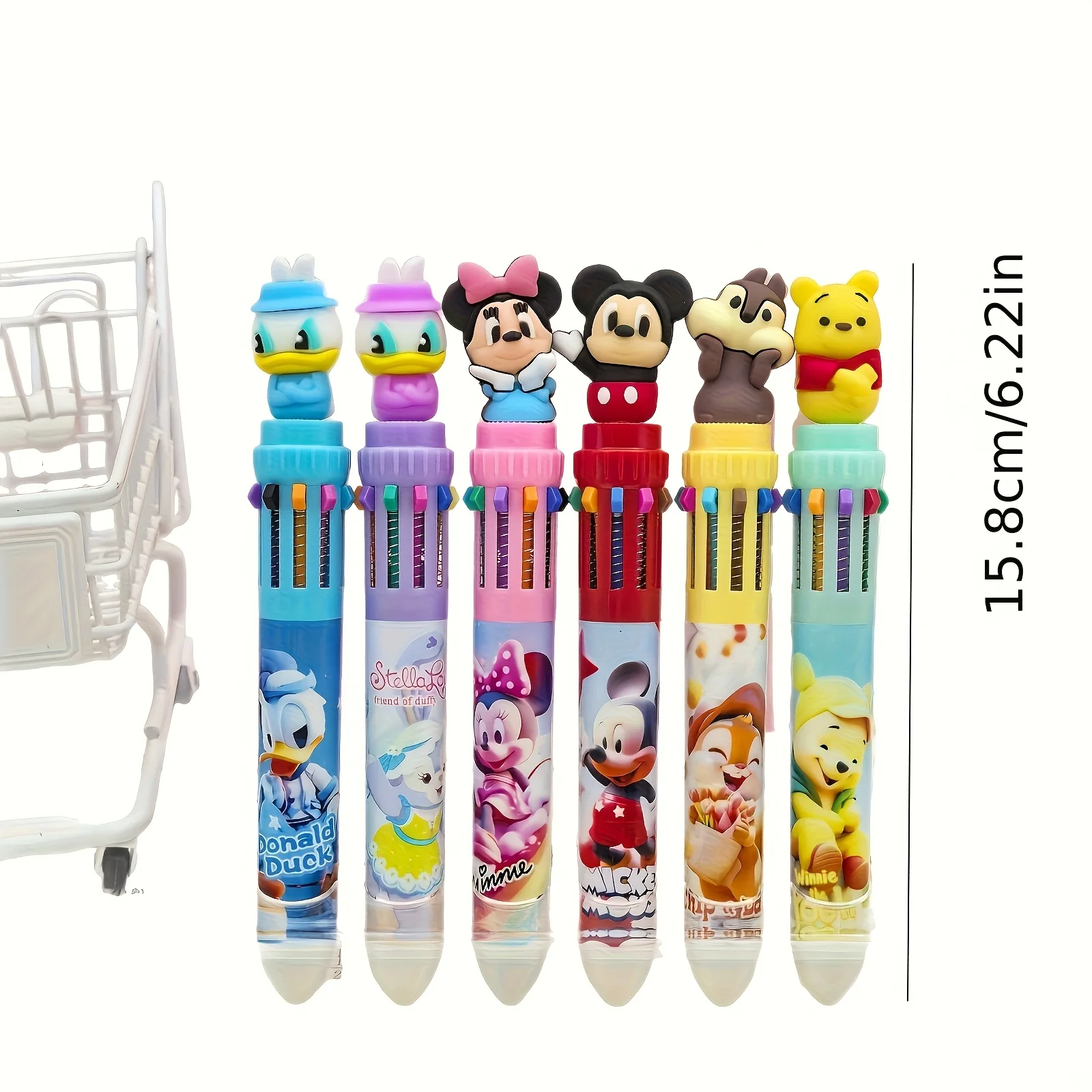 

random color 1pc Disney Mickey Mouse Cute Pens, Each Pen Features Ten Colors,School supplies ，for study and office use