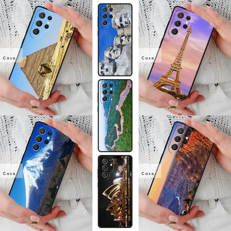 World Landmarks TPU Phone Case for Samsung Galaxy S26 S25 S24 S23 S22 S21 S20 Note10 Plus FE Ultra Cover