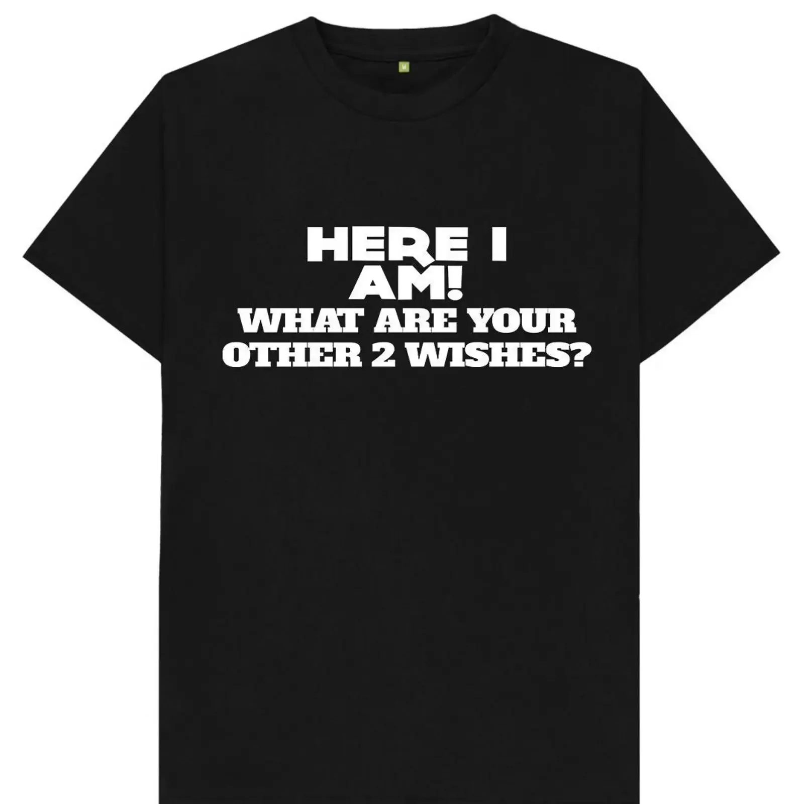 Funny Genie Wish T Shirt Joke Spoof vintage Washed fashion streetwear Casual designer clothes Comfortable Stretched graphic