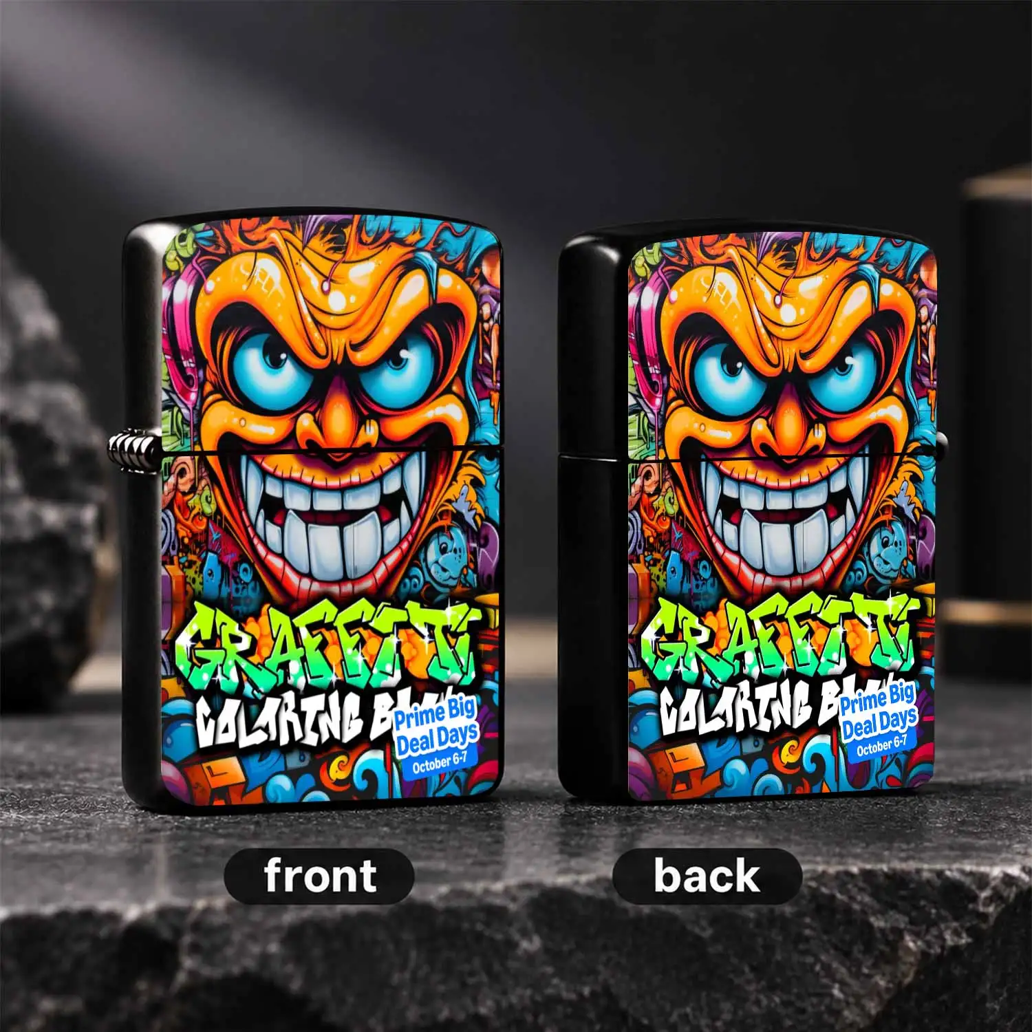 Stylish Graffiti Pattern Lighter, Versatile for Daily Scenarios, Eye-Catching Bold Street Art Design, Portable Exquisite Handy Tool, Ideal for Home Outdoor Travel, Nice Gift Choice for Party Daily Use A Humorous And Interesting Lighter