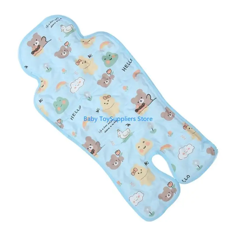 

R1WF Baby Strollers Cooling Pad for Infants 66x32cm Kids Cushion Pad Breathable Mattress for Safety Chair and Pram
