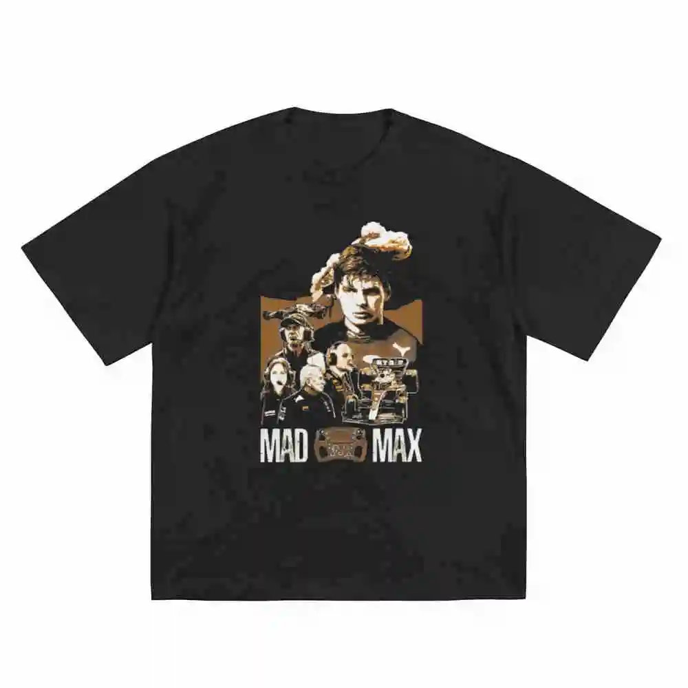 Max 1 Racing Team Logo Motorsports Short Sleeve Tee 100% Cotton T-Shirt