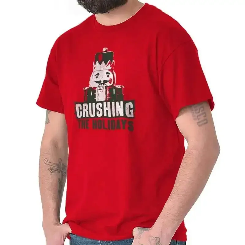 Christmas Nutcracker Crushing The Holidays Womens or Mens Crewneck T Shirt Tee