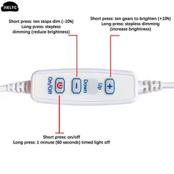 USB bianco DC 5V chip LED dimmerabili 5730 SMD lampada a LED luce fai da te lampadina a LED regolabile Dimmer apprendimento lampada ricaricabile funzionante