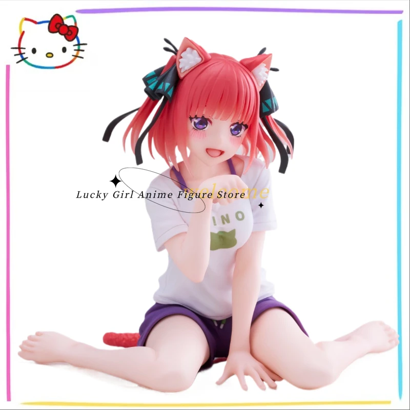 In Stock Original TAiTO Desktop Cute Gotoubun No Hanayome Nakano Nino Newly Drawn Cat Room Wear Ver. Figures Ornaments Toys