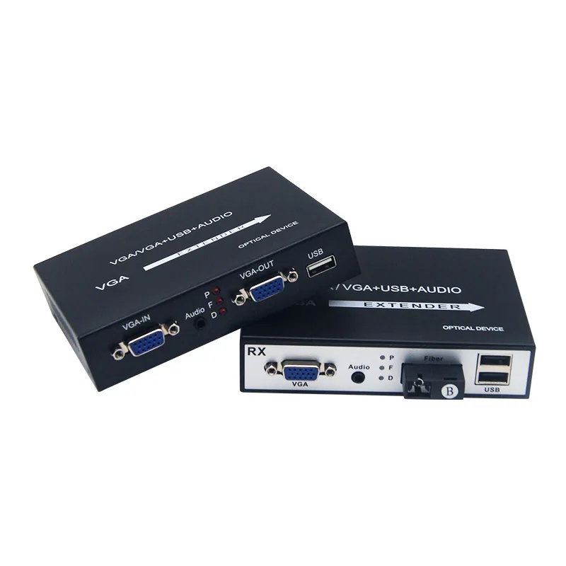 1080P VGA KVM über Glasfaserkonverter über Single Mode Single Fiber Extender bis zu 20 km mit Audio VGA Loop-out