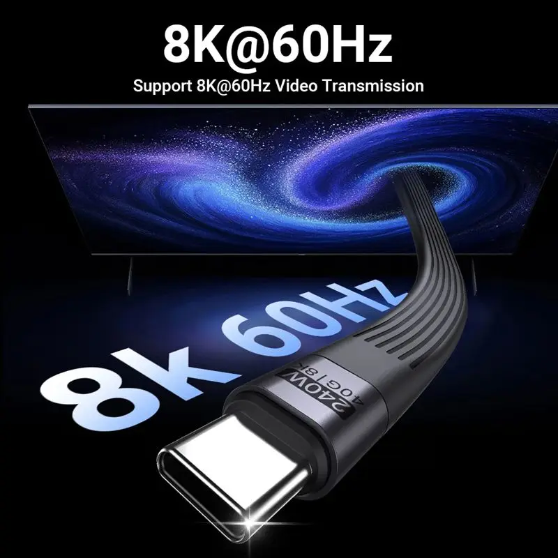 USB 4 0 كابل قصير PD 240W المفاتيح الحبل 40Gbps 8K 60 هرتز Thunderbolt 3 4 لجهاز Type C شحن سريع #2