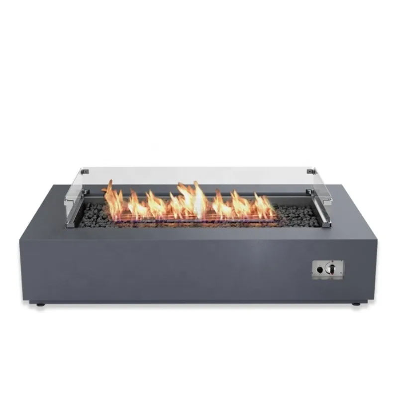 Rectangular table  pit outdoor gas fire pit outdoor  with long burner