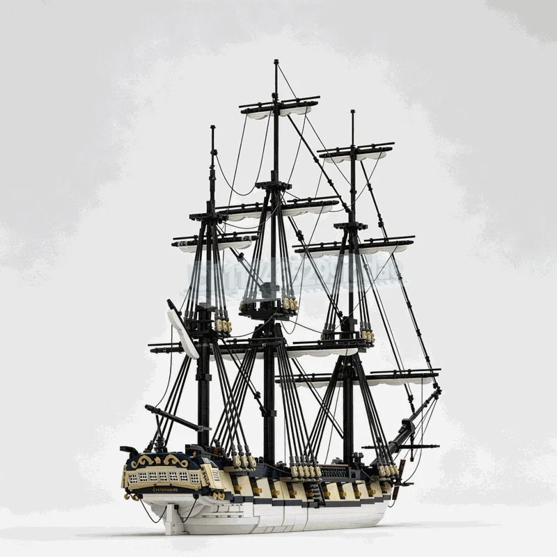NEW 4643 Parts Sailing Ship MOC Model Custom Puzzle Architecture DIY Creative Assembly Educational Toy Gifts Collection Display