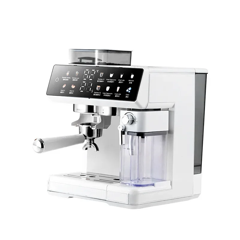 

Touch screen, commercial, coffee machine, Italian, semi-automatic, small, household, double heating, concentration, grinding