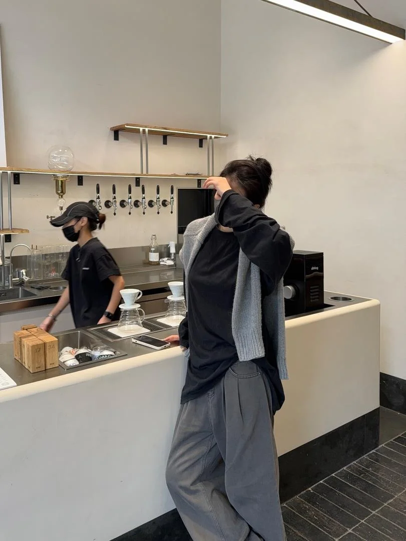 

Джинсы PEACHZHOU женские повседневные с высокой талией, прямые, свободного кроя, из хлопка, широкие, длинные брюки, осенний сезон