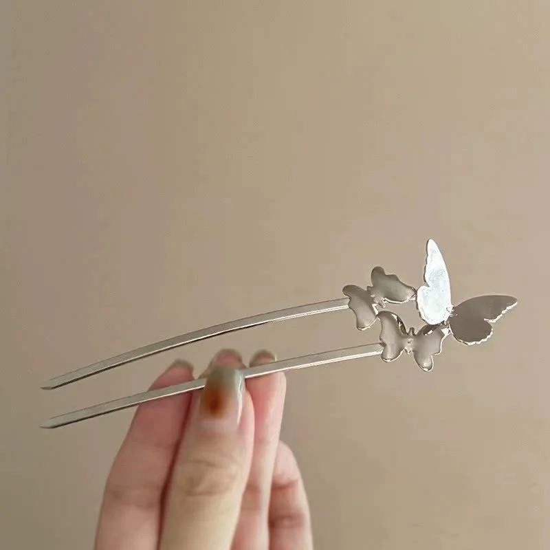

Fashionable new metal simple butterfly hairpin, daily updo hair accessory, high-end sweet and cool style, versatile headwear