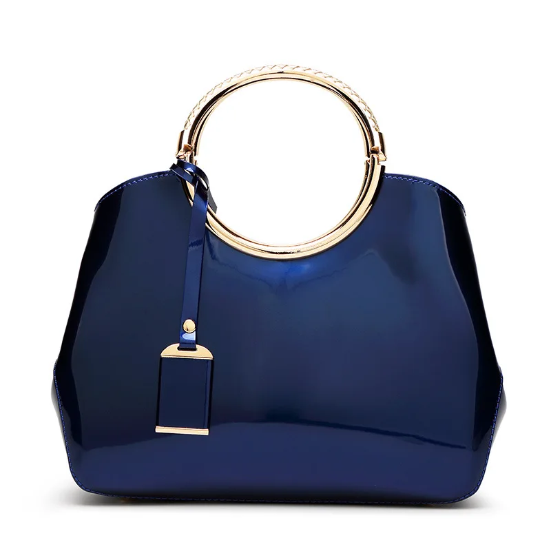 Women\'s Bags Patent Leather Handbags Bridal Wedding Tote Women Shoulder Messenger Bag Stereotyped purses bolsa de mujer sac bags