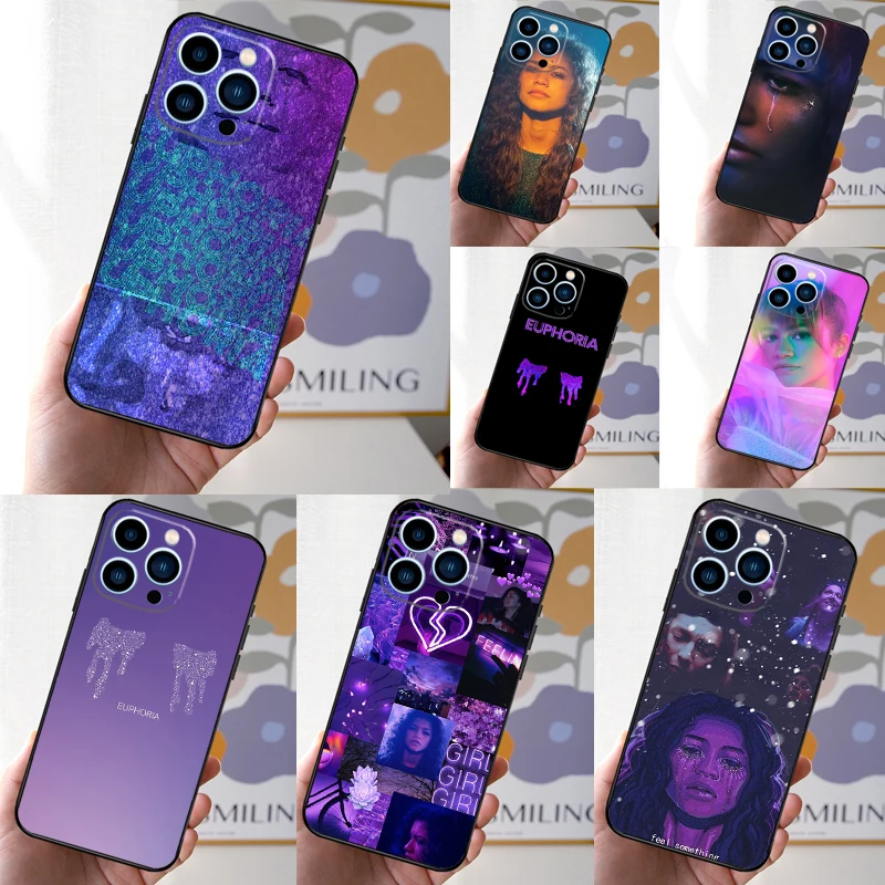 American TV Series Euphoria Phone Case For iPhone 16 15 11 13 12 14 Pro Max Mini X XR XS 7 8 Plus Soft Cover