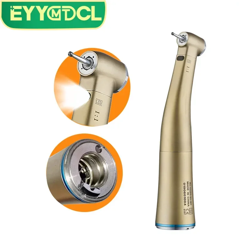 

1:1 Professional Dental Low Speed Handpiece with Inner Water Spray 4 Water Sprays Clean Oral Hygiene Instruments Blue Ring