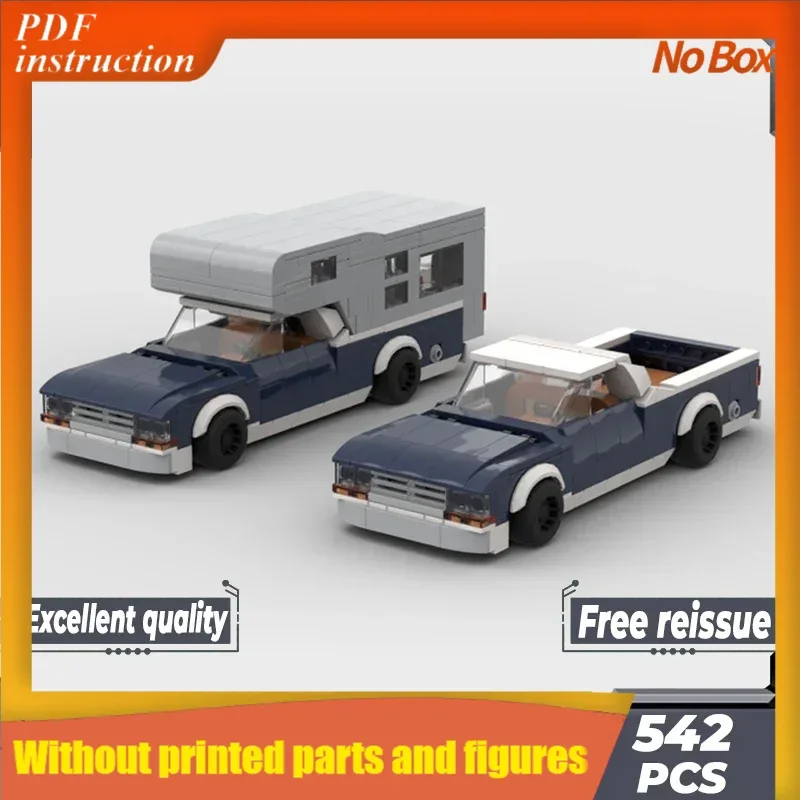 

Рождественская модель городской автомобиль Moc, строительные кирпичи, 1982, классический кемпинг, автомобиль, технология, модульные блоки, подарки, игрушки, наборы «сделай сам», сборка