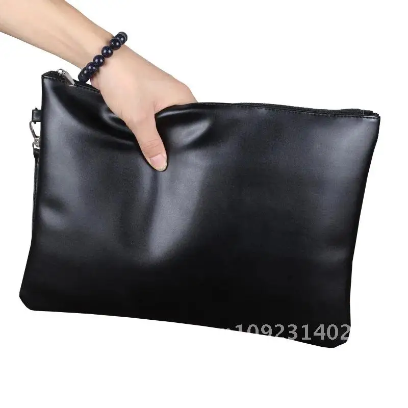 

Large capacity clutch bag casual clutch a4 data simple leather bag bag file clutch men's bag pu