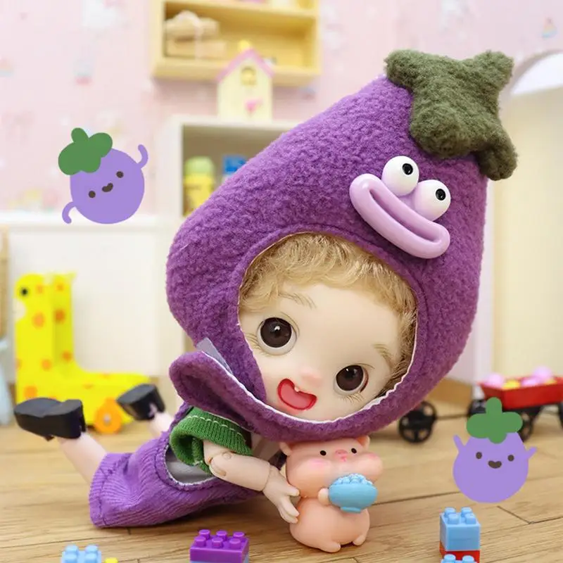 

Cartoon Vegetable Doll Desktop Figure Room Decor Collectible Toy With Clothes Exquisite Miniature Vegetable Decoration Small