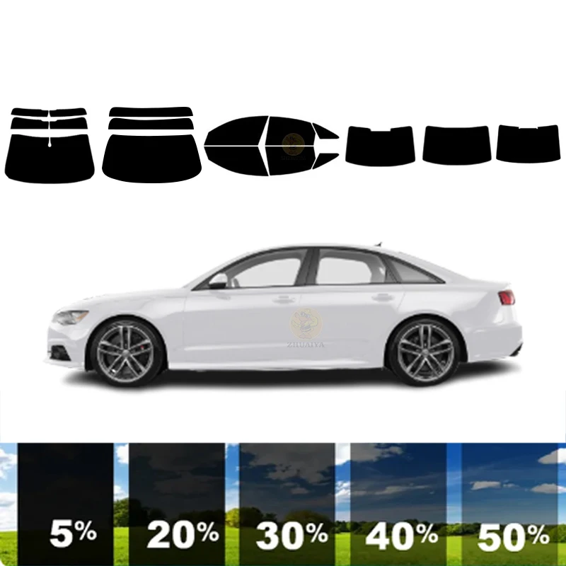 

precut Removable Window Tint Film For Car 100% UVR 5%-35%VLT Heat Insulation Carbon ﻿For AUDI S6 4 DR SEDAN 2012-2018