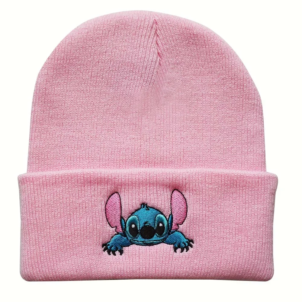 Gorro de punto con bordado de Disney para bebé, gorro cálido para niño pequeño, gorro a prueba de viento para exteriores, Otoño e Invierno