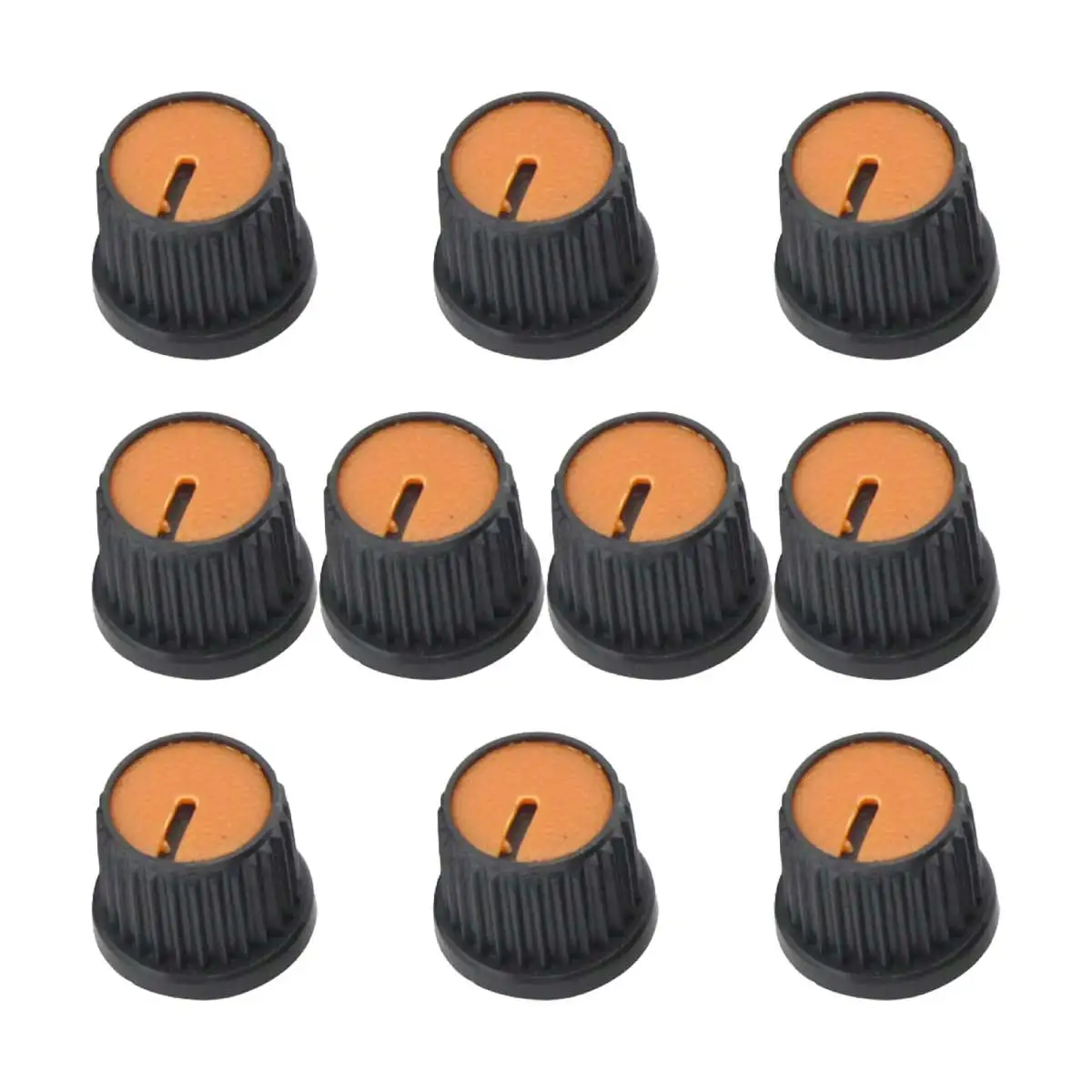 10x Round Stated Knob Button With Screw Ad209-Orange