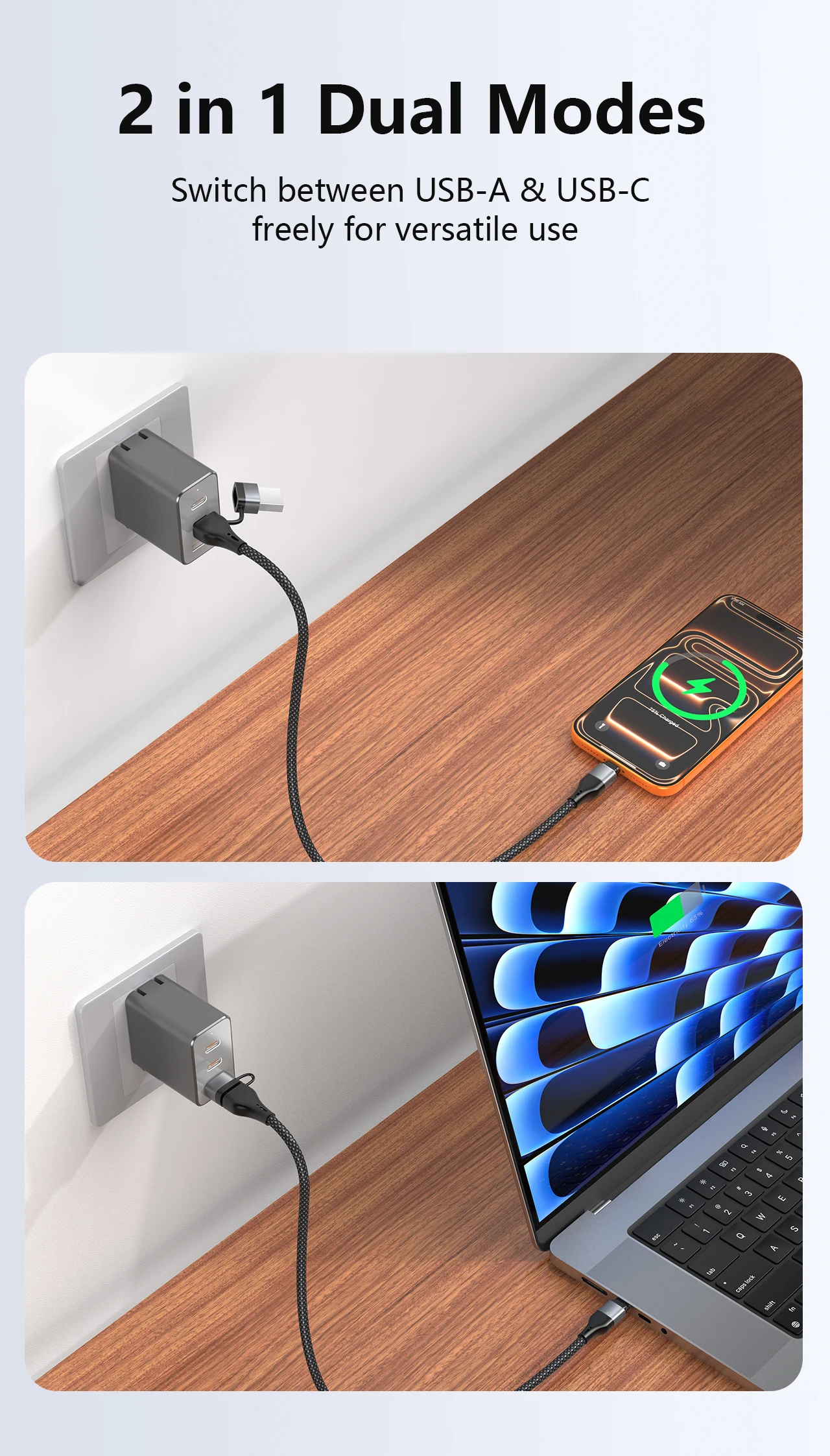 PD 240W USB-C Magnetisches Datenkabel USB Typ C Ladekabel 3-in-1 Schnellladegerät USB-C Kabel für iPhone 17 16 15 Huawei Datenkabel – Detail 6