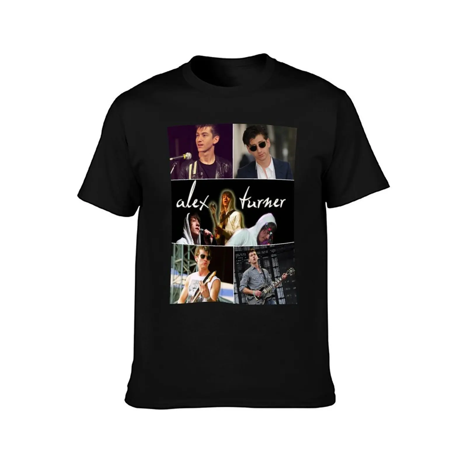 Alex Turner English musician Beautiful Aesthetic Collage - 1 T-Shirt Basic Solid Tee for Daily Use